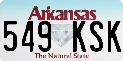 AR license plate 549KSK