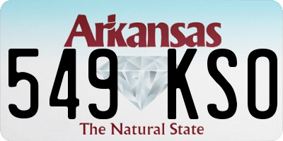 AR license plate 549KSO