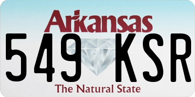 AR license plate 549KSR