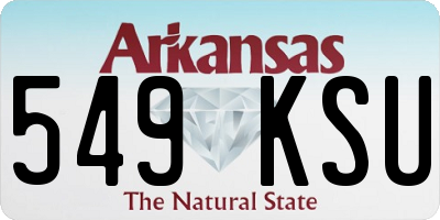 AR license plate 549KSU