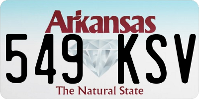AR license plate 549KSV