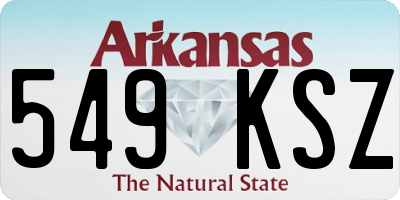 AR license plate 549KSZ