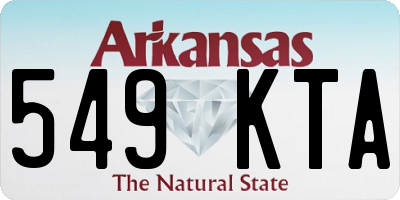 AR license plate 549KTA