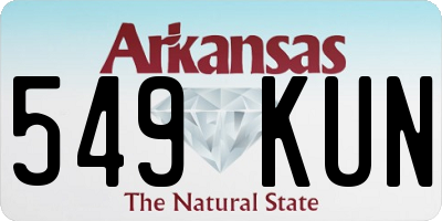AR license plate 549KUN