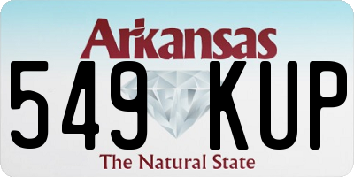 AR license plate 549KUP
