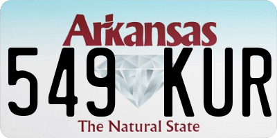AR license plate 549KUR