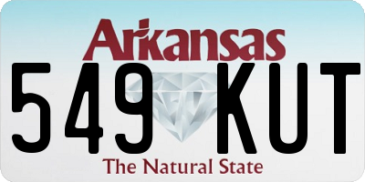 AR license plate 549KUT