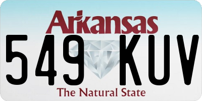 AR license plate 549KUV