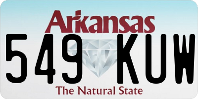 AR license plate 549KUW