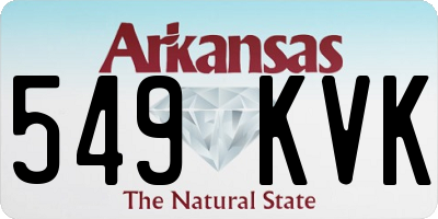 AR license plate 549KVK