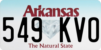 AR license plate 549KVO