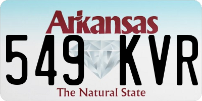 AR license plate 549KVR