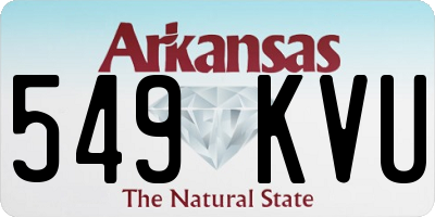 AR license plate 549KVU