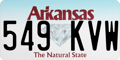AR license plate 549KVW