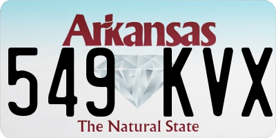 AR license plate 549KVX