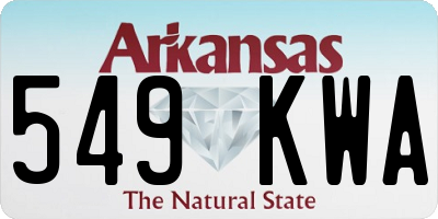 AR license plate 549KWA