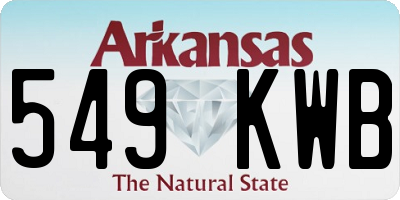 AR license plate 549KWB