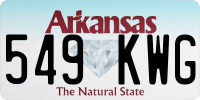 AR license plate 549KWG