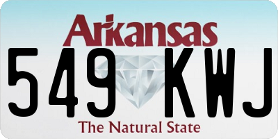 AR license plate 549KWJ
