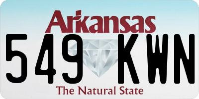 AR license plate 549KWN