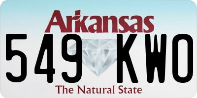 AR license plate 549KWO