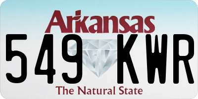 AR license plate 549KWR
