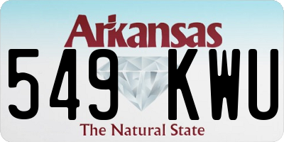 AR license plate 549KWU