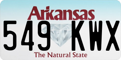 AR license plate 549KWX