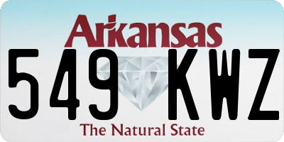 AR license plate 549KWZ