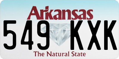 AR license plate 549KXK
