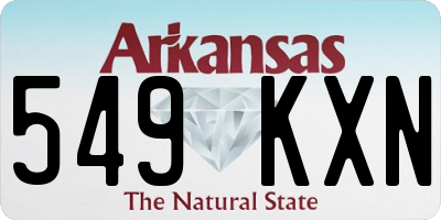 AR license plate 549KXN