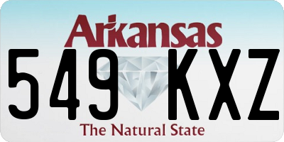 AR license plate 549KXZ