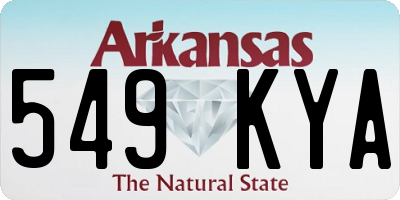 AR license plate 549KYA