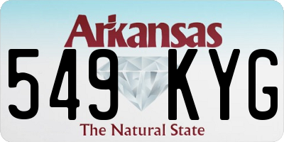 AR license plate 549KYG