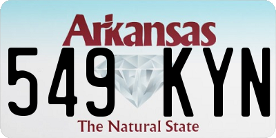 AR license plate 549KYN