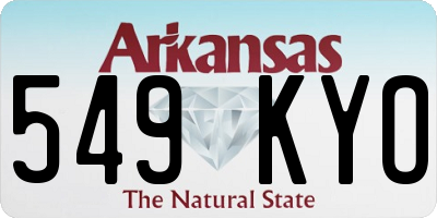 AR license plate 549KYO