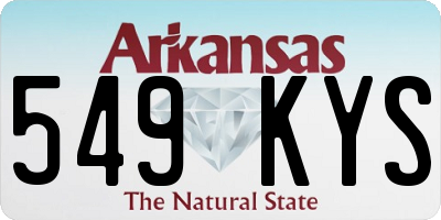 AR license plate 549KYS