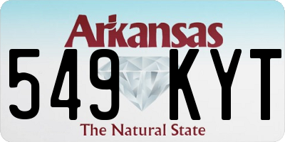 AR license plate 549KYT