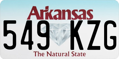AR license plate 549KZG