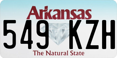 AR license plate 549KZH