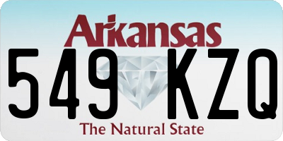AR license plate 549KZQ