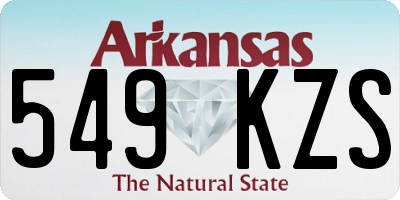 AR license plate 549KZS