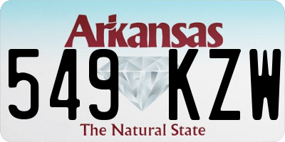 AR license plate 549KZW