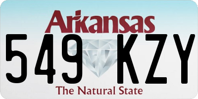 AR license plate 549KZY