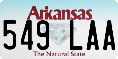 AR license plate 549LAA