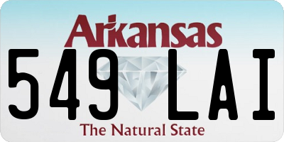 AR license plate 549LAI