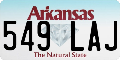 AR license plate 549LAJ