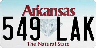 AR license plate 549LAK