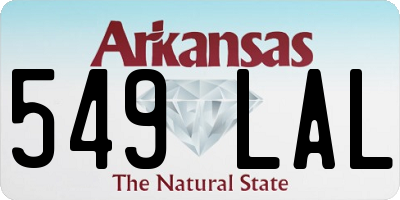 AR license plate 549LAL