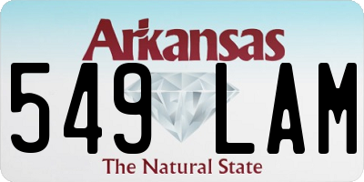 AR license plate 549LAM